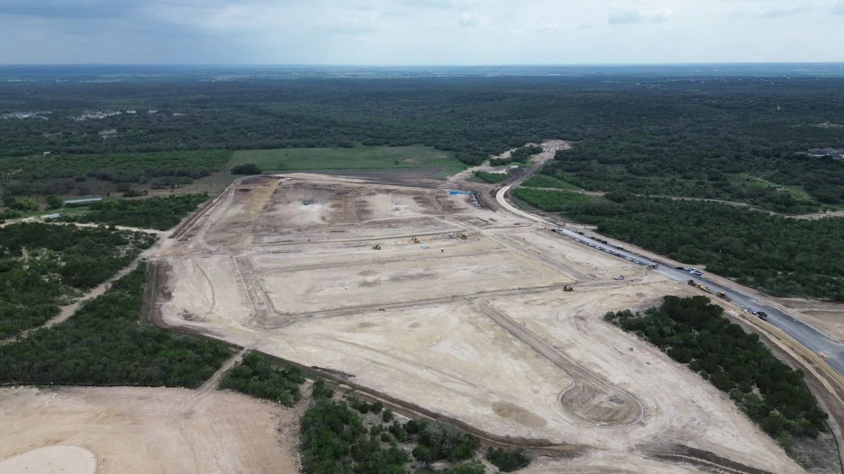 Start of construction for Viana. Aerial view of phase one for Viana. 